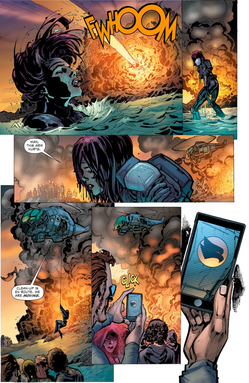 Illustration for article titled First Pages of DC Comics' High-Tech Blackhawks Series